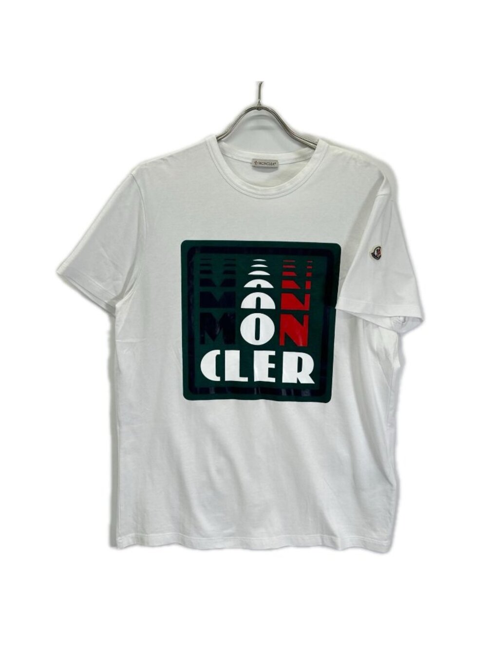Moncler White Maglia T-Shirt Logo Short Sleeve